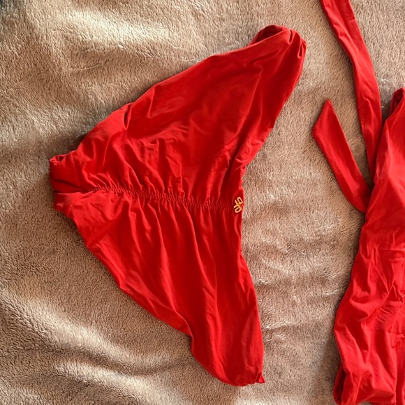 Pilyq Red Ruffle Bikini Set - Picture 2 of 5